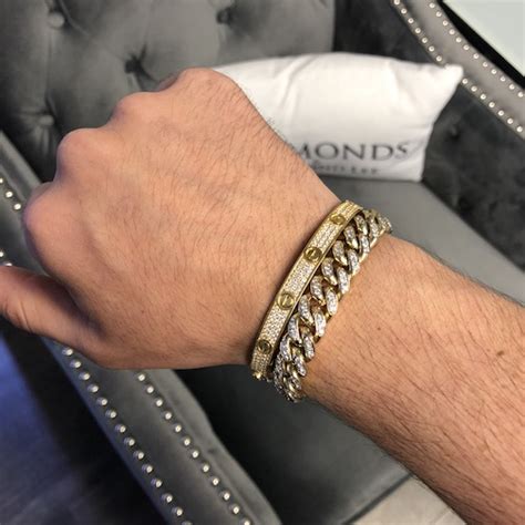 men's bracelets cartier|expensive men's diamond bracelets.